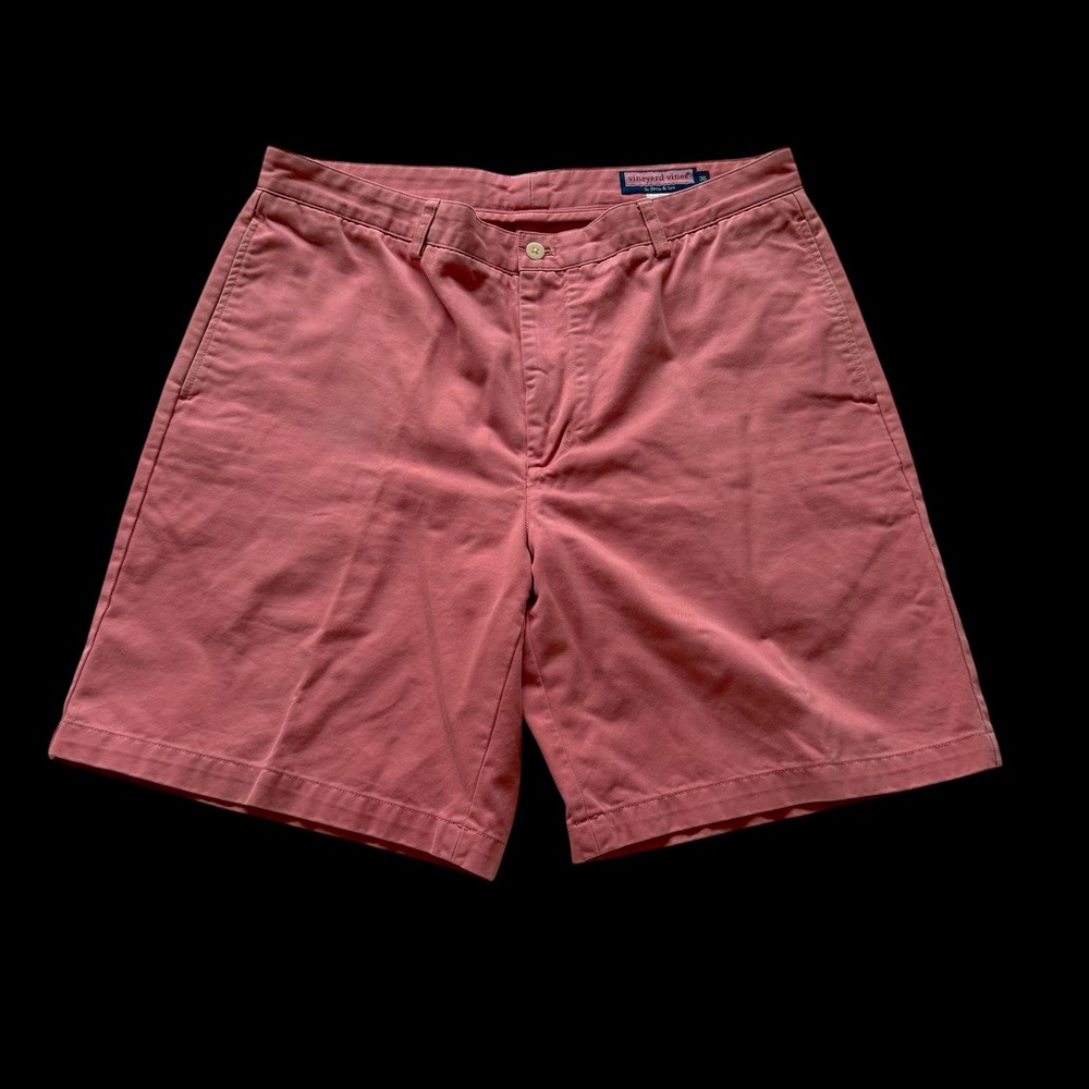 Vineyard Vines 36 Club Short Coral‎ Pink Cotton Twill Chino Golf Shorts 9in